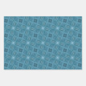 海洋幾何学的シームレスパターン ラッピングペーパーシート (正面3)
