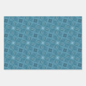 海洋幾何学的シームレスパターン ラッピングペーパーシート (正面2)