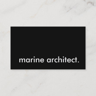 海洋建築家。 名刺