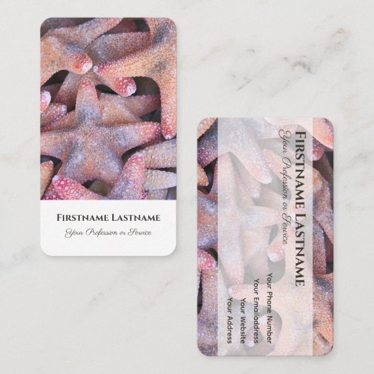 海洋性海星ヒトデ旅行代理店の専門家 名刺 (正面/裏面)