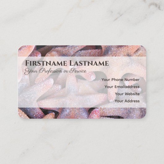 海洋性海星ヒトデ旅行代理店の専門家 名刺 (裏面)