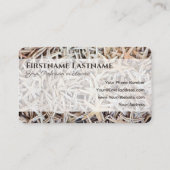 海洋性海星ヒトデ旅行代理店の専門家 名刺 (裏面)