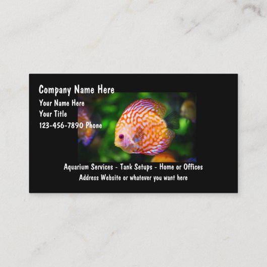 海洋水族館水族館フグテーマ名刺 名刺 (裏面)