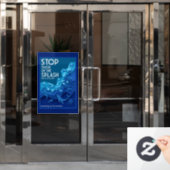 海洋汚染を終わらせる ウィンドウサイン (オフィスドア)