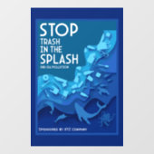 海洋汚染を終わらせる ウィンドウサイン (シート)