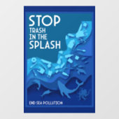 海洋汚染を終わらせる ウィンドウサイン (シート)