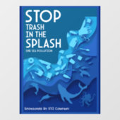 海洋汚染を終わらせる ウィンドウサイン (シート)