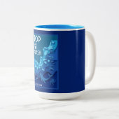 海洋汚染を終わらせる ツートーンマグカップ (正面右)