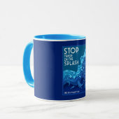 海洋汚染を終わらせる マグカップ (正面左)