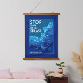 海洋汚染を終わらせる 吊り下げ型タペストリー (寝室)