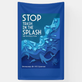 海洋汚染を終わらせる 横断幕