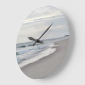 海洋波およびビーチ ラージ壁時計 (傾斜)
