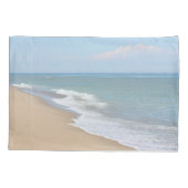 海洋波およびビーチ 枕カバー (裏面)