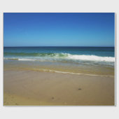 海洋波および砂浜 ラッピングペーパー (フラット)