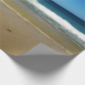 海洋波および砂浜 ラッピングペーパー (角)