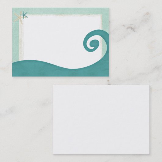 海洋波のヒトデの沿岸名刺 名刺 (正面/裏面)