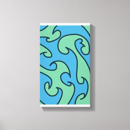 海洋波アート キャンバスプリント (正面)