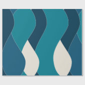 海洋波刺激を受けたな水海航海のな海軍ティール（緑がかった色） ラッピングペーパー (フラット)