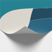 海洋波刺激を受けたな水海航海のな海軍ティール（緑がかった色） ラッピングペーパー (角)