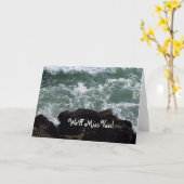 海洋波私達はカードを恋しく思います カード (黄色い花)