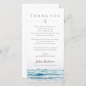 海洋波|の航海のな悔やみや弔慰は感謝していしています サンキューカード (正面/裏面)