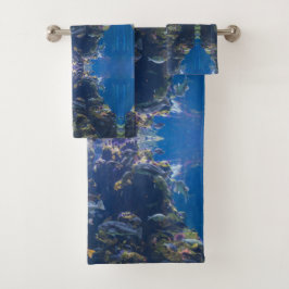 海洋海風光明媚な水中主題 バスタオルセット