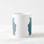 海洋生息地のサンゴと泡で可愛いコーヒー コーヒーマグカップ (中央)