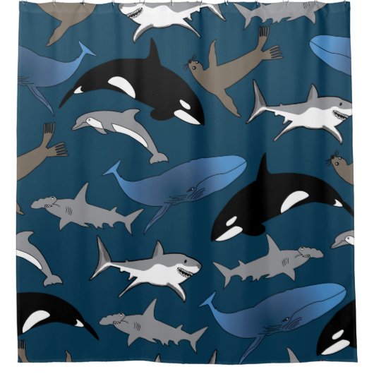 海洋生活の至福 シャワーカーテン (正面)