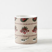 海洋生物とのシームレスな背景 – カニとディ コーヒーマグカップ (中央)