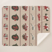 海洋生物とのシームレスな背景 – カニとディ シェルパブランケット (正面(横))