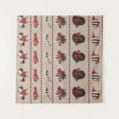 海洋生物とのシームレスな背景 – カニとディ タペストリー (正面(横))