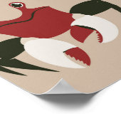 海洋生物とのシームレスな背景 – カニとディ ポスター (角)