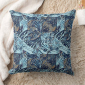 海洋生物と植物性抽象芸術パターンデザイン クッション (ブランケット)