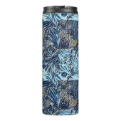 海洋生物と植物性抽象芸術パターンデザイン タンブラー (裏面)