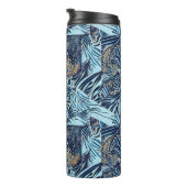 海洋生物と植物性抽象芸術パターンデザイン タンブラー (回転右)