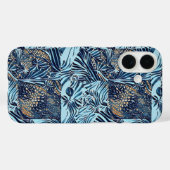 海洋生物と植物性抽象芸術パターンデザイン Case-Mate iPhoneケース (裏面 (横))
