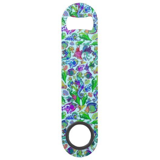 海洋生物のエキゾチックな魚及びタツノオトシゴ スピード栓抜き (正面)