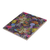 海洋生物のグランジなパターン タイル (側面)