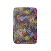 海洋生物のグランジなパターン バスマット (正面縦)