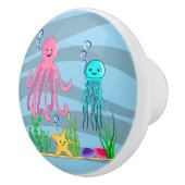 海洋生物のセラミックノブの下 セラミックノブ (右)