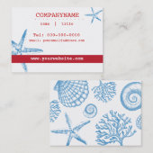 海洋生物の名刺の紫系統のデザイン 名刺 (正面/裏面)