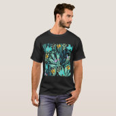 海洋生物の魚のコラージュ Tシャツ (正面フル)