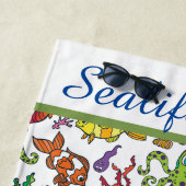 海洋生物カスタムビーチタオル ビーチタオル (インサイチュ)