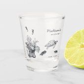 海洋生物バチェロレッテウィークエンドパーティーの好意カスタム ショットグラス (正面)