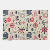 海洋生物パターン キッチンタオル (横)