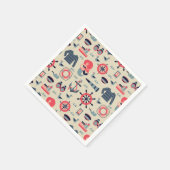 海洋生物パターン スタンダードカクテルナプキン (角)