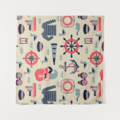 海洋生物パターン タペストリー (正面)