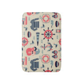 海洋生物パターン バスマット (正面縦)