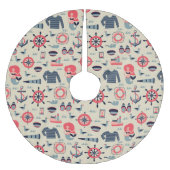 海洋生物パターン ブラッシュドポリエステルツリースカート (正面)