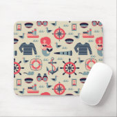 海洋生物パターン マウスパッド (マウス)